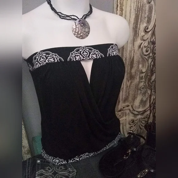 XS White House Black Market Keyhole Sleeveless Tube Top - Picture 11 of 12